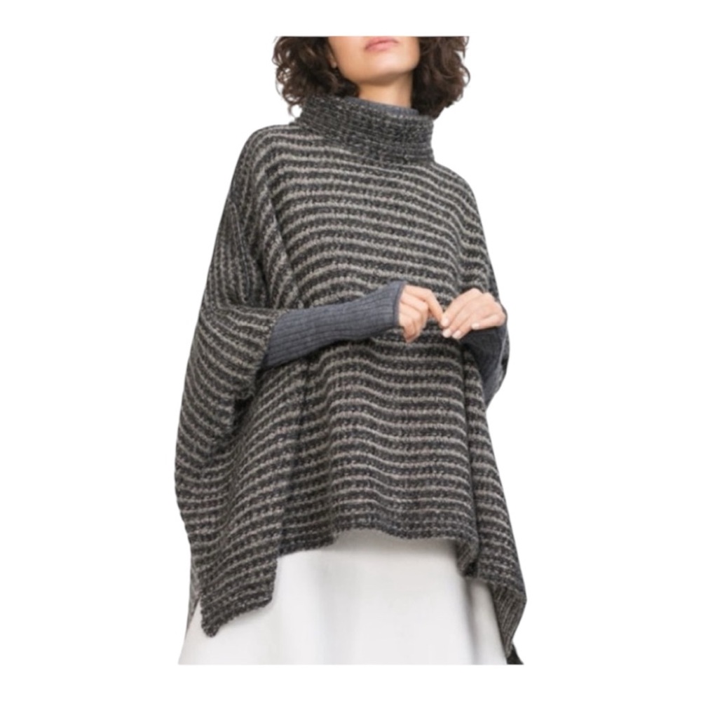 ZARA KNIT ITALIAN YARN WOOL ALPACA BLEND TURTLENECK OVERSIZED SWEATER